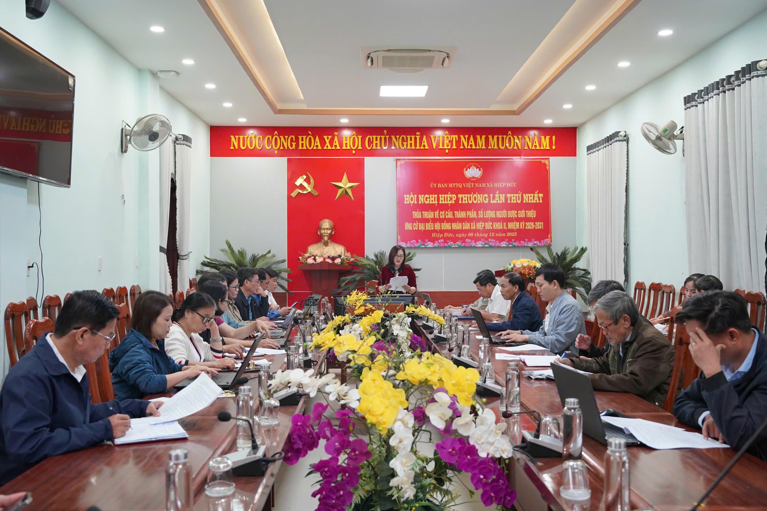 Hiệp Đức hoàn thành hiệp thương lần thứ nhất về cơ cấu, thành phần người ứng cử đại biểu Hội đồng nhân dân xã